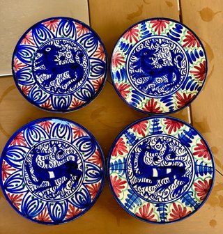 Lote 4 Piatti Decorativi in Ceramica