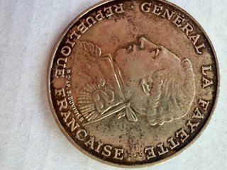 Moneda General La Fayette plata