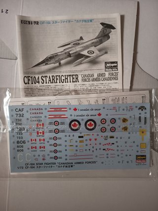 Maqueta F-104J/CF-104 Starfighter (Hasegawa, 1:72)