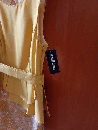Vestido fiesta comunión/boda amarillo floral