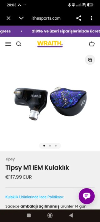 Tipsy M1 IEM Auriculares Dinámicos