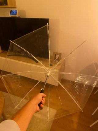 Paraguas transparente con luces LED