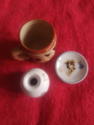 Set 2 jarras y plato decorativos (pequeños)