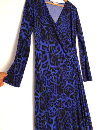 Vestido Michael Kors Animal Print Azul