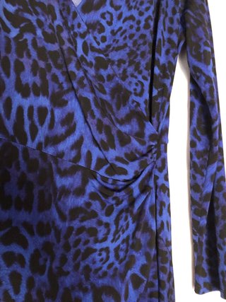 Vestido Michael Kors Animal Print Azul