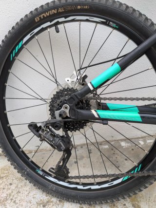 Bicicleta Rockrider 700 24 Negra/Verde