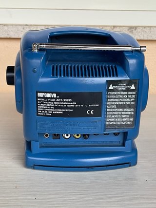 Mini TV Portatile Vintage Euronova 5.5 Blu