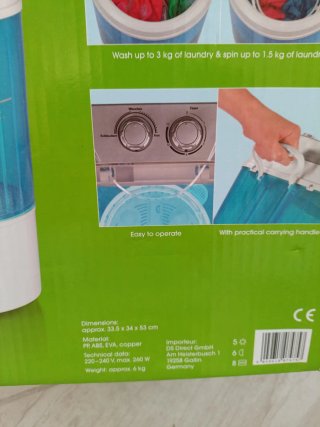 Mini lavadora 3kg camping
