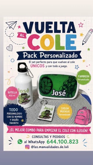 Pack Vuelta al Cole Personalizado