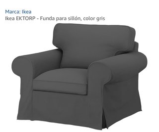 Funda sillón EKTORP IKEA gris a ESTRENAR
