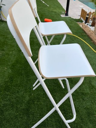 Taburetes Ikea Madera Blancos