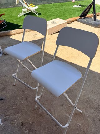 Taburetes Ikea Madera Blancos