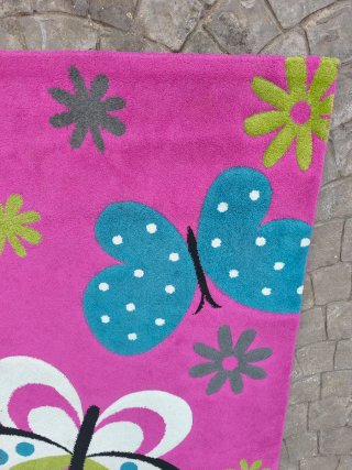 Alfombra grande infantil mariposas