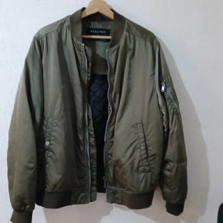 Chaqueta Bomber Zara Man Verde