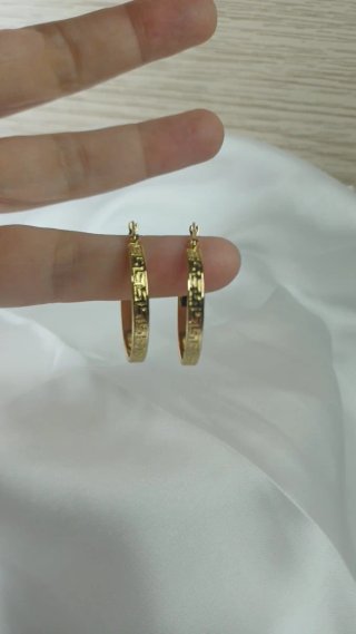 Pendientes Aro Chapado Oro 18k 3cm