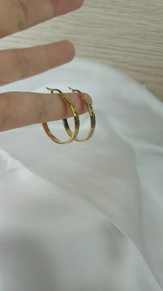 Pendientes Aro Chapado Oro 18k 3cm