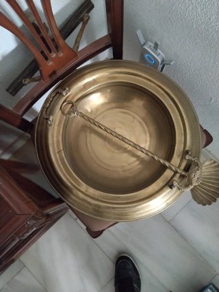 Brasero cobre antiguo decorativo