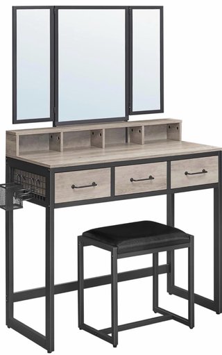 Tocador de madera y metal