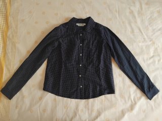Camisa Massimo Dutti lunares azul Talla XS/S