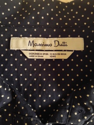 Camisa Massimo Dutti lunares azul Talla XS/S