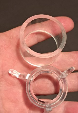 12 Supporti trasparenti per minerali in plexiglas