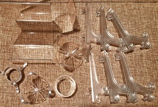 12 Supporti trasparenti per minerali in plexiglas