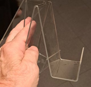 12 Supporti trasparenti per minerali in plexiglas