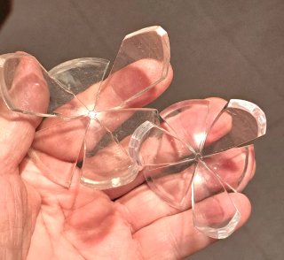 12 Supporti trasparenti per minerali in plexiglas