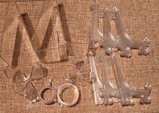 12 Supporti trasparenti per minerali in plexiglas