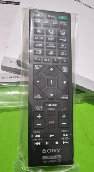 Telecomando e manuali Sony MHC-V71D