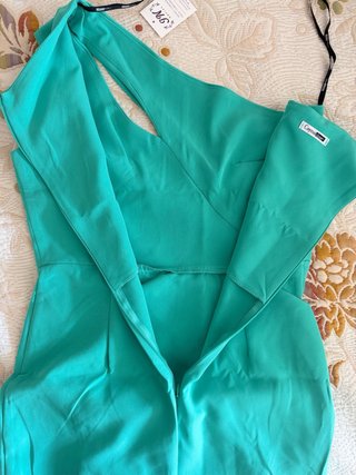 Vestido Cayme T38 Asimétrico Drapeado NUEVO