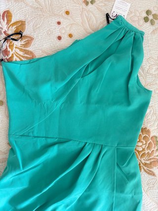 Vestido Cayme T38 Asimétrico Drapeado NUEVO