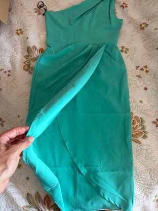 Vestido Cayme T38 Asimétrico Drapeado NUEVO