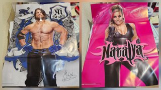 Lote Pósters Grandes WWE Oficiales Doble Cara