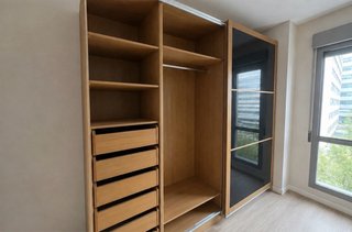 Armario PAX IKEA Madera y Cristal