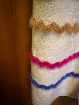 Cappotto lungo fantasia righe taglia M