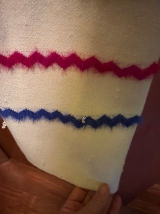 Cappotto lungo fantasia righe taglia M