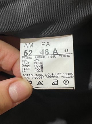 Traje Pierre Cardin Negro Talla 52
