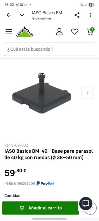 Sombrilla de terraza beige y negra