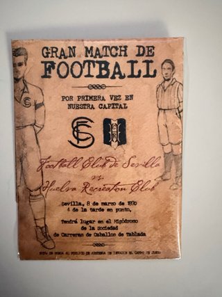 Cartel Gran Match de Football Sevilla 1890
