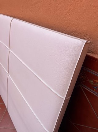 Cabecero de cama polipiel blanco