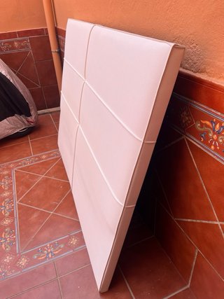 Cabecero de cama polipiel blanco