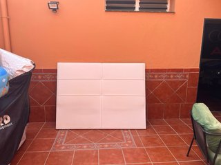 Cabecero de cama polipiel blanco