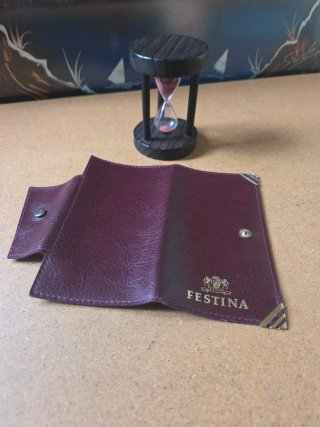 Cartera Festina Piel Vintage Burdeos/Dorado