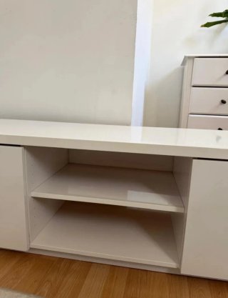 Mobile TV BYÅS Bianco Alto Lucido 160x42x45