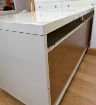 Mobile TV BYÅS Bianco Alto Lucido 160x42x45