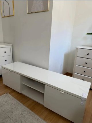 Mobile TV BYÅS Bianco Alto Lucido 160x42x45