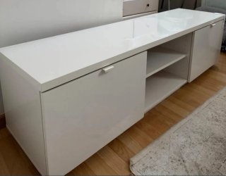 Mobile TV BYÅS Bianco Alto Lucido 160x42x45