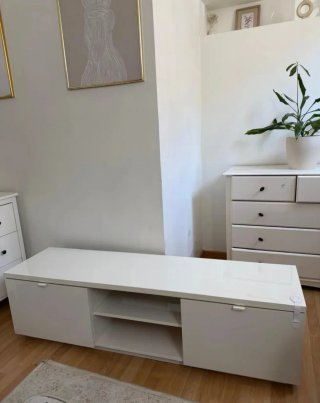 Mobile TV BYÅS Bianco Alto Lucido 160x42x45