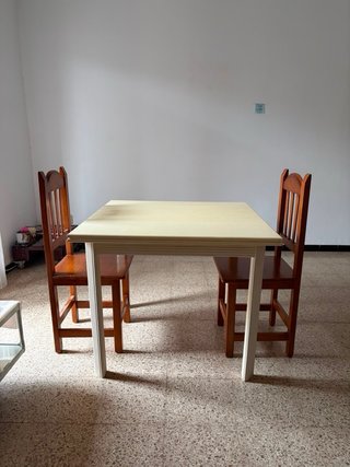 2 Sillas de Comedor de Madera Marrón